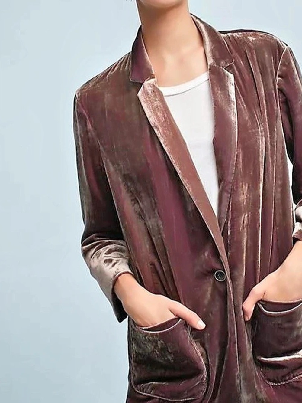 Anthropologie Cartonnier Velvet Boyfriend Blazer